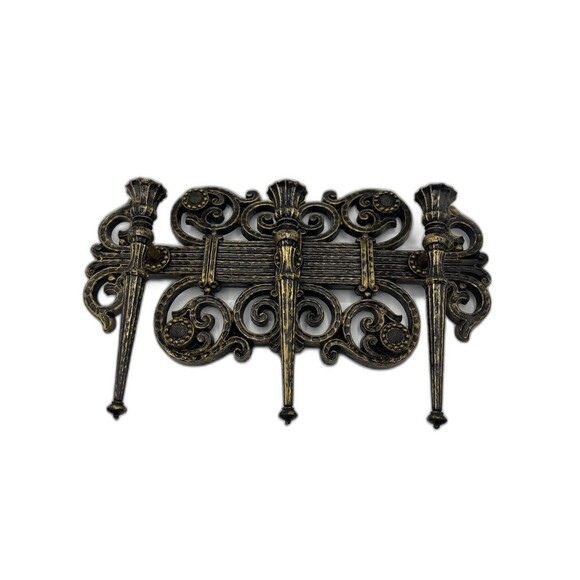 Vintage 1970's Homco Dart 4193 Wall Gothic Candelabra 3 Candle Holder Regency - Picture 10 of 10